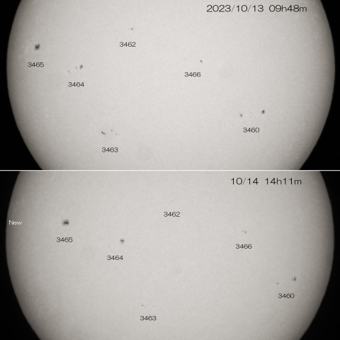2023/10/13･14の太陽