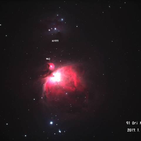 M42 M43 オリオン大星雲 