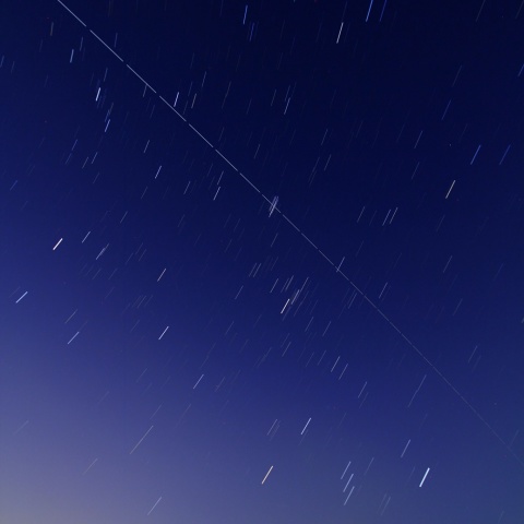 冬の星座と金星とISS