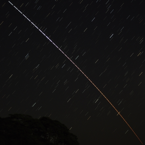 若田さん搭乗中のISSと月・スピカの接近