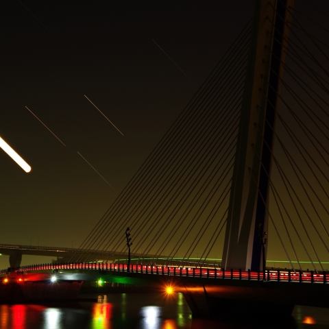 八戸シーガルブリッジと沈みゆく星々