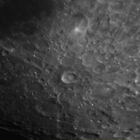 3月9日の月(部分拡大)