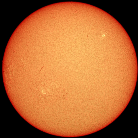 4月30日の太陽 (モノクロ+カラー合成)