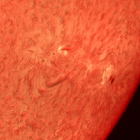 8月25日の太陽(部分合成)