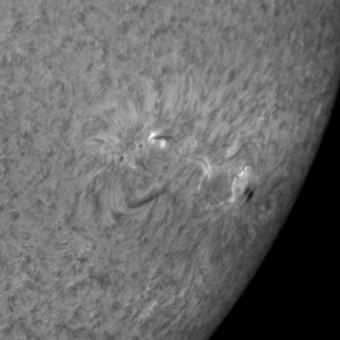 8月25日の太陽(部分)