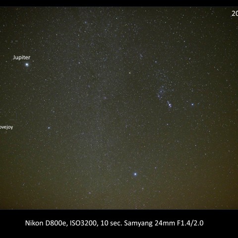 ラブジョイ彗星と天の川