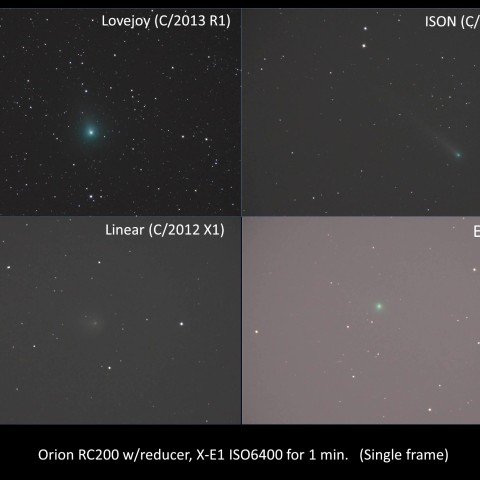 秋の明け方の彗星たち　(1200mm)