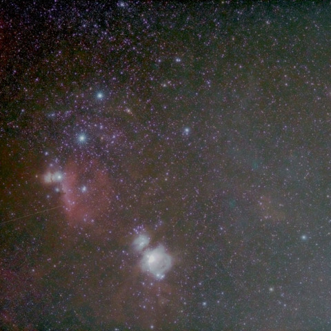 オリオン三ツ星付近