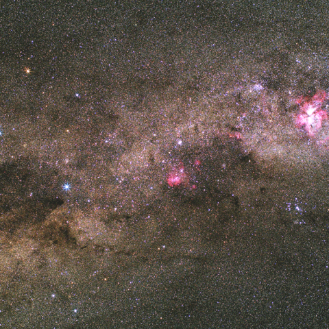 南十字と赤い星雲