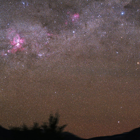 南十字の下方経過直前