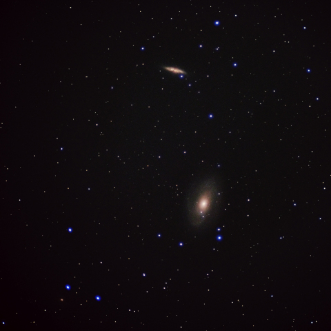 アクロマート望遠鏡によるM81M82