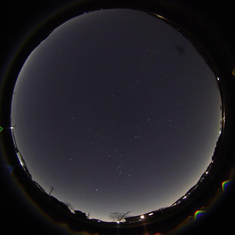 冬の星座たちと流星