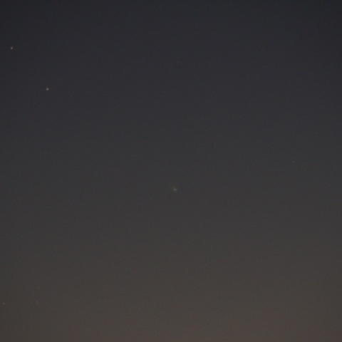 夕方のレナード彗星