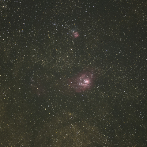 干潟星雲と三裂星雲