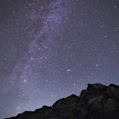 白馬岳山頂の岩場