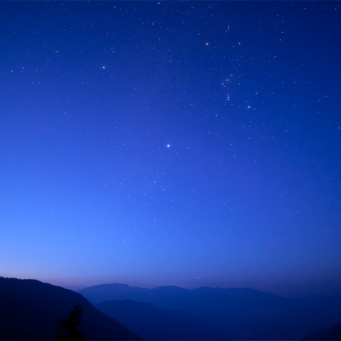 冬の大三角とカノープス