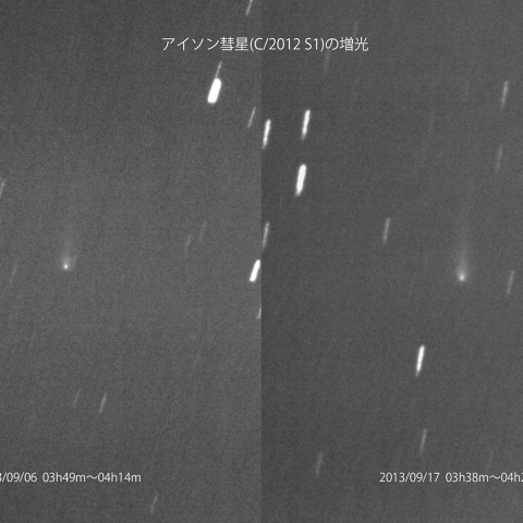 アイソン彗星の僅かな増光