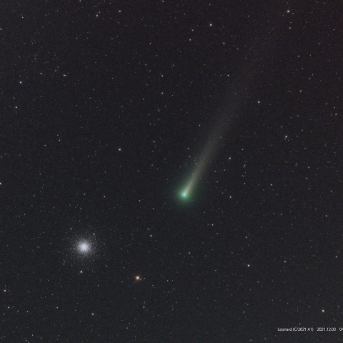 レナード彗星と球状星団M3