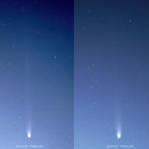 レナード彗星 （C/2021 A1）12月27日、28日