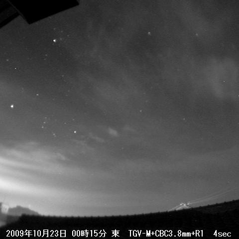 「オリオン座流星群」　ライブカメラ