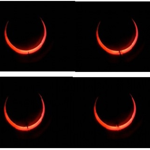 日食中にど真ん中を飛行機通過