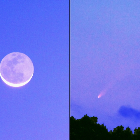 C/2023 A3 と月の大きさ比較