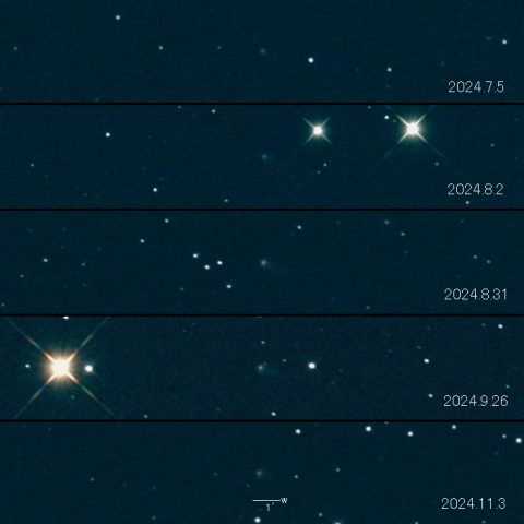 C/2022 N2 (PANSTARRS) の変化