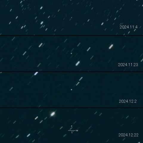 C/2024 M1 (ATLAS) の変化