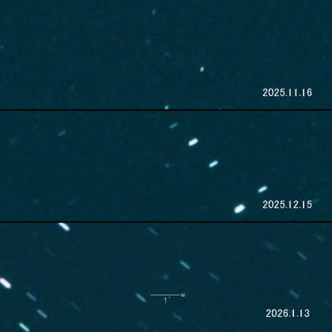 C/2025 J1 (Borisov) の変化