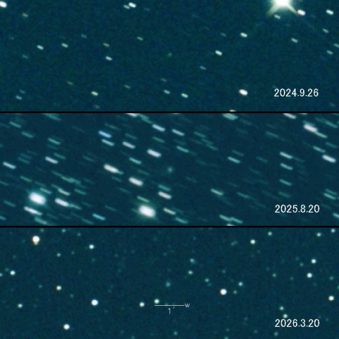 C/2023 R1 (PANSTARRS) の変化