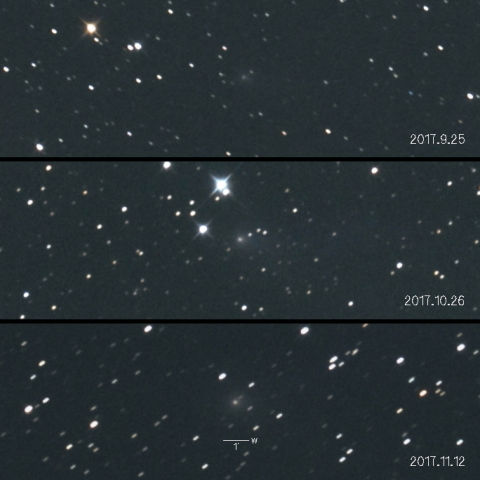 C/2016R2（パンスターズ彗星）の変化