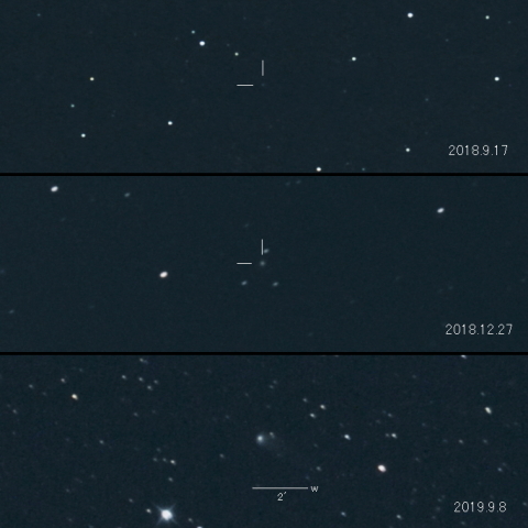 C/2017 T2（PANSTARRS）の変化