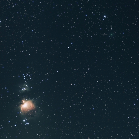 M42とC/2020 M3(ATLAS)の接近