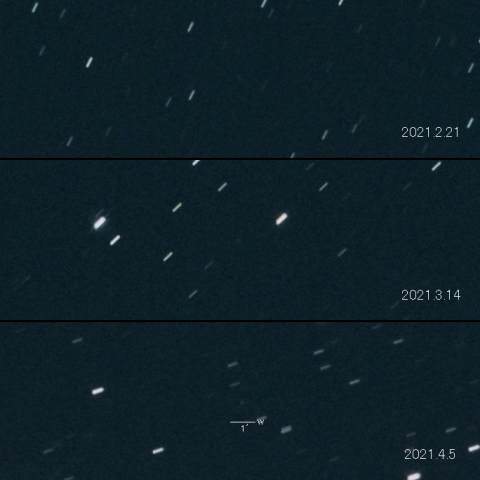 C/2021 A1 (Leonard) の変化