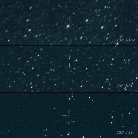 C/2020 O2 (Amaral) の変化