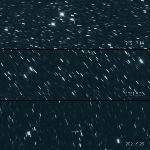 C/2021 E3 (ZTF) の変化