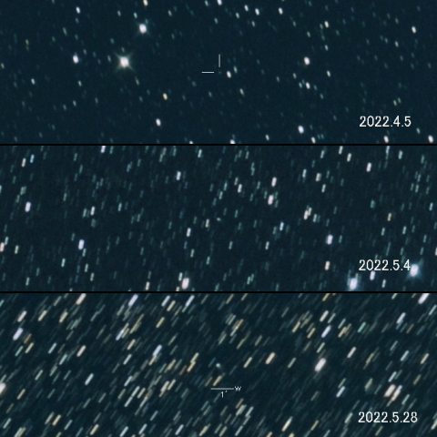 C/2022 E3 (ZTF) の変化