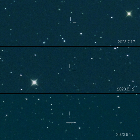 P/2023 M4 (ATLAS）の変化