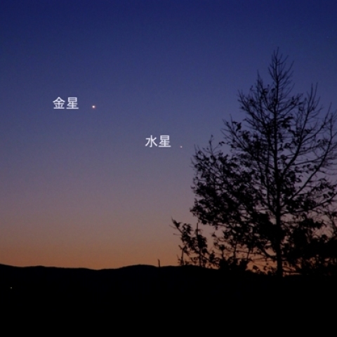 金星と水星の接近