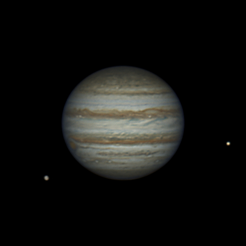 衝の木星とガニメデ、イオ