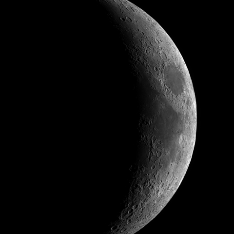 今日のお月様　月齢4.1