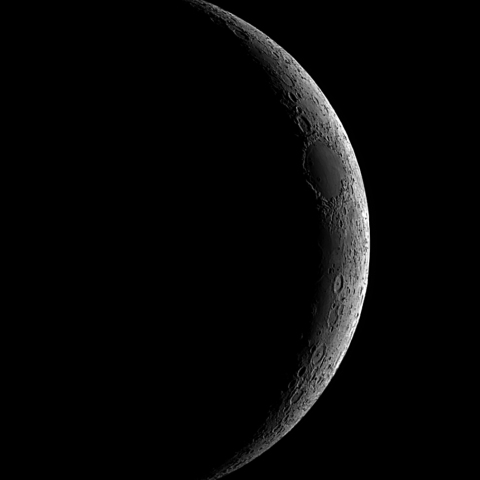 お月様　月齢2.5