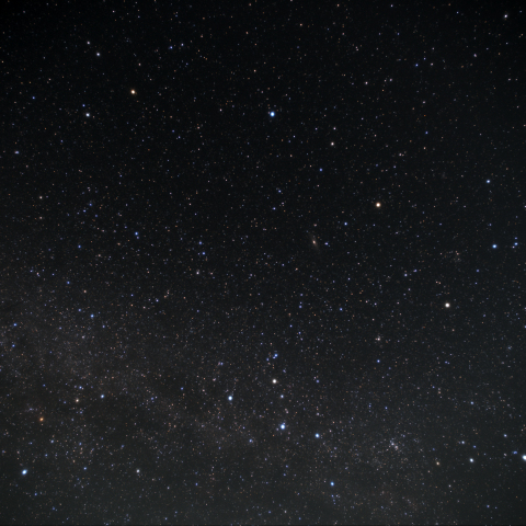 秋の天の川とカシオペアとM31