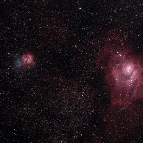 干潟星雲と三裂星雲とM21