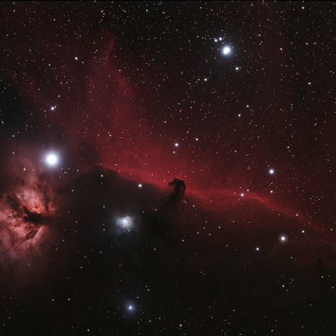 馬頭星雲と燃える木星雲　IC434　NGC2024