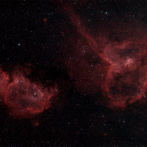 胎児星雲　ハート星雲　IC1848　IC1805