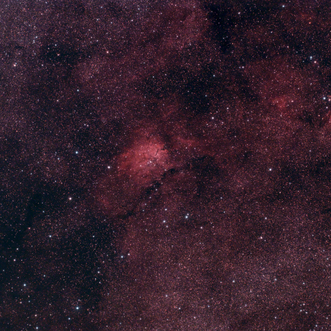散開星団NGC6823と散光星雲Sh2-86・NGC6820　周辺
