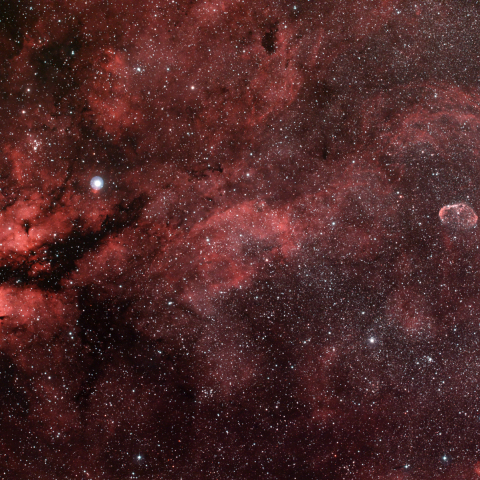 サドル周辺とクレセント星雲