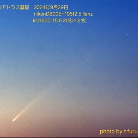 超長い尻尾の紫金山アトラス彗星