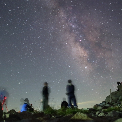玉の窪小屋＠木曽駒の天の川